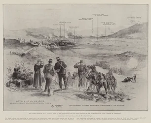 Der Griechisch-Türkische Krieg, Allgemeine Ansicht der Disposition der griechischen Truppen bei der Schlacht von Villa Vista (Schlacht von Velestino)